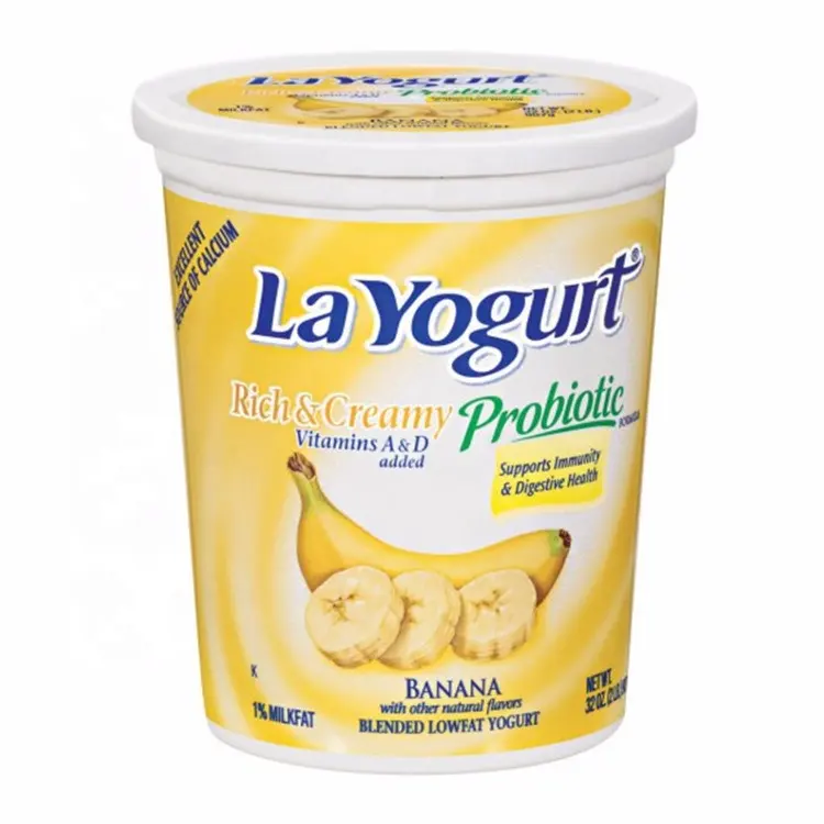 Contenitore Pp Yogurt tazza con coperchio rotondo IML iniettare produttori Yogurt plastica all'ingrosso monouso 32oz cibo colore personalizzato