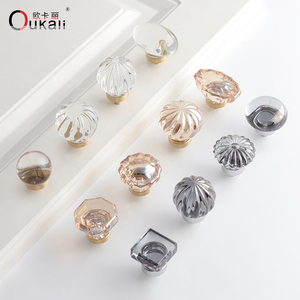 Oukali 럭셔리 유럽 스타일 다이아몬드 크리스탈 찬장 서랍 손잡이 캐비닛은 부엌 문 옷장 손잡이를 당김 - Product Image 3