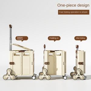 कुत्ते और बिल्ली के लिए पारदर्शी फोल्डेबल प्लास्टिक पालतू ट्रॉली मामला - Product Image 4