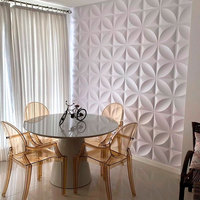 Panneaux muraux 3D en PVC durables avec motif géométrique, design moderne, imperméables et résistants à l'humidité pour usage commercial et domestique