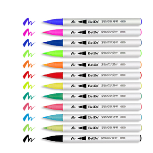 Stylo pinceau à pointe flexible en nylon <span class=keywords><strong>aquarelle</strong></span>, marqueurs de peinture pour la coloration, la calligraphie et le dessin <span class=keywords><strong>avec</strong></span> pinceau à eau pour artistes - Product Image 2