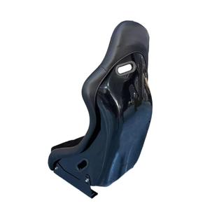 Siège baquet de course en fibre de verre avec surpiqûres noires personnalisées en daim et <span class=keywords><strong>patchwork</strong></span> DOS - Product Image 5