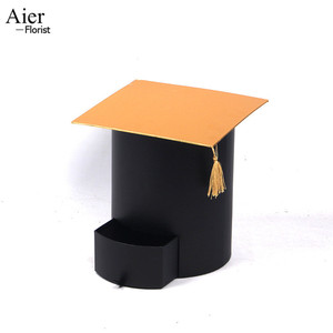 Aierflorist 2023 Round Graduation Gift Box Graduation flower Paper boxes for Party packaging
