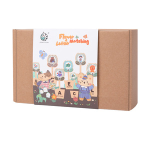 Puzzle Kayu Edukatif Uniseks Motif Bunga dan Huruf, Permainan Edukasi Kartun untuk Anak Usia 2-4 Tahun, Dapat Disesuaikan, Zhejiang - Product Image 3