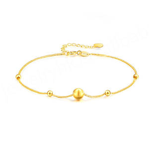 สร้อยข้อมือทองแท้18K ประดับเพชรคลาสสิกสำหรับแมวทรงกลมสีเหลืองทองโซ่ชั้นดีสำหรับงานแต่งงานของขวัญได้รับการรับรอง NGTC - Product Image 1