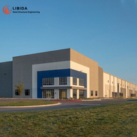 Bâtiment d'entrepôt en structure métallique préfabriquée, ossature en acier, taille personnalisée, directement de l'usine