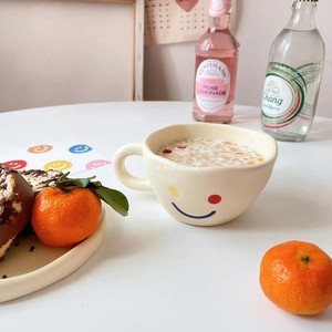 Nuove tazze con piattino in ceramica per caffè e latte per la colazione set di piatti da dessert per la colazione tazza carina - Product Image 2