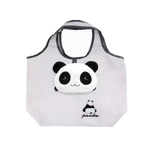 Uyeah Cute Puppy <strong>Panda</strong> Kapybara Cartoon Design Short Plush Material Folding Shopping <strong>Bag</strong> Custom Animal Plush Apple Toy Handbag - Product Image 3