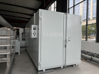 Four de cuisson à poudrage industriel Ailin personnalisé, à chauffage gaz/électrique, pour cabines de peinture, avec chariot à haute productivité et support en aluminium