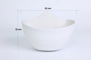 Pot de fleurs mural moderne en plastique, jardinière suspendue pour plantes d'intérieur et d'extérieur, design circulaire, style minimaliste - Product Image 4