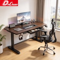 Bureau de jeu électrique moderne en gros, table d'ordinateur réglable avec tiroirs de rangement pour bureau à domicile