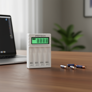 Cargador de baterías Pritech Ni-Mh Ni-Cd AA AAA con pantalla LCD y cable tipo C - Product Image 2