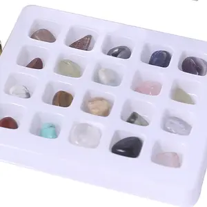 Целебные камни из натуральных кристаллов по всему миру, 20 материалов, небольшой набор из драгоценных камней, чакра с коробкой, коллекционные украшения, поделки