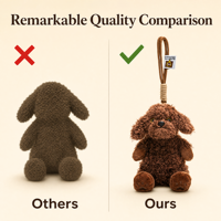 Figurines en peluche personnalisées pour chiens, porte-clés anime, pendentifs mignons pour sacs à dos, animaux en peluche, jouets en peluche – Vente directe usine