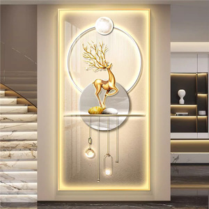 Di nuovo Design moderno decorazione per la <span class=keywords><strong>casa</strong></span> porcellana di cristallo <span class=keywords><strong>con</strong></span> luci a Led <span class=keywords><strong>quadri</strong></span> lampade di lusso cristallo arte pittura diamante - Product Image 6