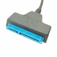 Câble SATA vers USB 3.0 6 Gbps pour disque dur externe SSD 2.5 pouces Adaptateur SATA 3 22 broches Cordon USB 3.0 vers Sata III
