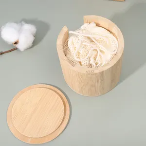 Venda quente Eco-Friendly Reutilizável Algodão Bambu Rodadas Lavável Limpeza Facial Orgânica Make Up Removedor Pads Com Caixa De Bambu