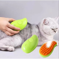 Spray électrique pour animaux de compagnie Massage enlevant les cheveux emmêlés et lâches Perte d'animaux Chien Bain à vapeur Massage Brosse à vapeur