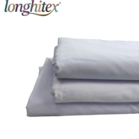 Tissu uni tissé Longhitex blanc 65% polyester 35% coton TC 45*45 133*72 pour robe, thobe, jupes de mariage, costume pour garçons, sac