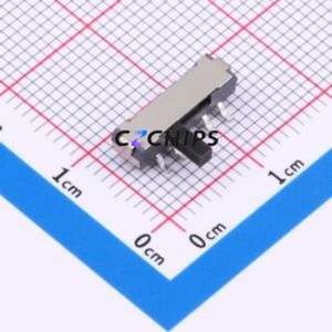 MST-23D18G4-WT Slide Switch SMD Switch Double Pole Three Throw Rectangle Pin Header SMD Tab Horizontal Mount - Product Image 1