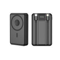 Batterie externe 2-en-1 ultra-fine à grande capacité 10000 mAh avec support intégré, affichage numérique et charge rapide 18W/20W Type-C magnétique