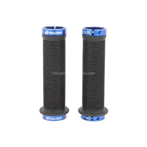 Ningbo hualong bicycle parts factory environmental pvc aftersales market mtb lock on handlebar grips with Reach certificate