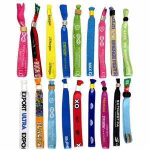 Pulseras Promocionales de Alta Calidad Personalizadas de Satén, Tejidas en Tela de Poliéster con Impresión por Sublimación - Product Image 1