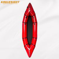 Packraft gonflable en TPU de 355 cm pour 2 personnes, grande capacité de charge, bateau d'expédition fluviale léger et pliable