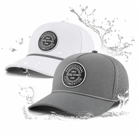 Casquette de baseball perforée personnalisée OEM avec logo en PVC, casquette de golf, casquette snapback, casquette de performance avec corde