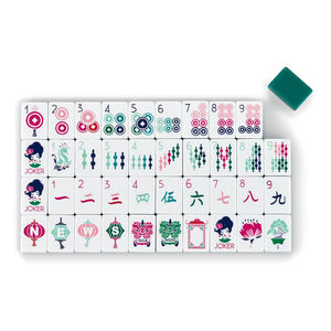Fichas de Mahjong Americanas de Acrílico Azul Duradero de <span class=keywords><strong>4</strong></span> Capas, Hechas a Medida, 160 Fichas, para Entretenimiento de Adultos - Product Image 2