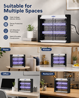 Piège à insectes UV Sicilym rechargeable, anti-moustiques haute puissance, étanche, solaire, pour patio, jardin, cour arrière