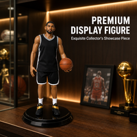 Figurine de joueur de basket-ball à l'échelle 1/6, statue peinte à la main avec base de présentation de ballon de basket, figurine d'action de collection pour la décoration de la maison