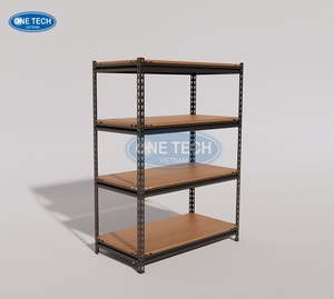 ชั้นวางของแบบไร้สลักเกลียว 4 ชั้น / ชั้นวางของเวียดนาม 4 ชั้น แบบไร้สลักเกลียว ปรับระดับได้ ผลิตจากโลหะเคลือบผงไฟฟ้าสถิต - Product Image 2