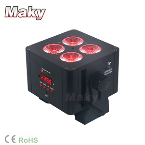 4x18Wled Chạy Bằng Pin IR Từ Xa 2.4G Không Dây DMX Mini LED Par (Sắt) - Product Image 2