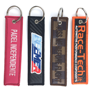 Embroidery Car <strong>Key</strong> Chain <strong>Key</strong> Id <strong>Label</strong> Tags Custom Logo Short Lanyards <strong>Key</strong> Tag Jet Tag for Airplane/Motorcycle Keychain - Product Image 5