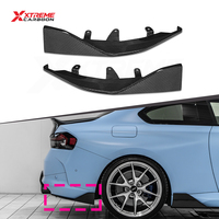XTREME Kit carrosserie en fibre de carbone sèche brillante, comprenant lèvre de pare-chocs arrière et séparateurs latéraux d'angle arrière, pour BMW G42 M240i 2023-2025