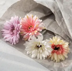 Toptan pembe yapay papatya çiçekler 55cm tek kök Gerbera papatya düğün ev çiçek dekor için