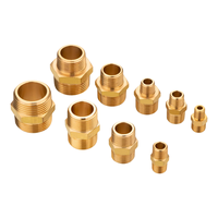 Fitting Nipple Kuningan Berkualitas Tinggi Multi Spesifikasi dengan Ulir Jantan untuk Plumbing