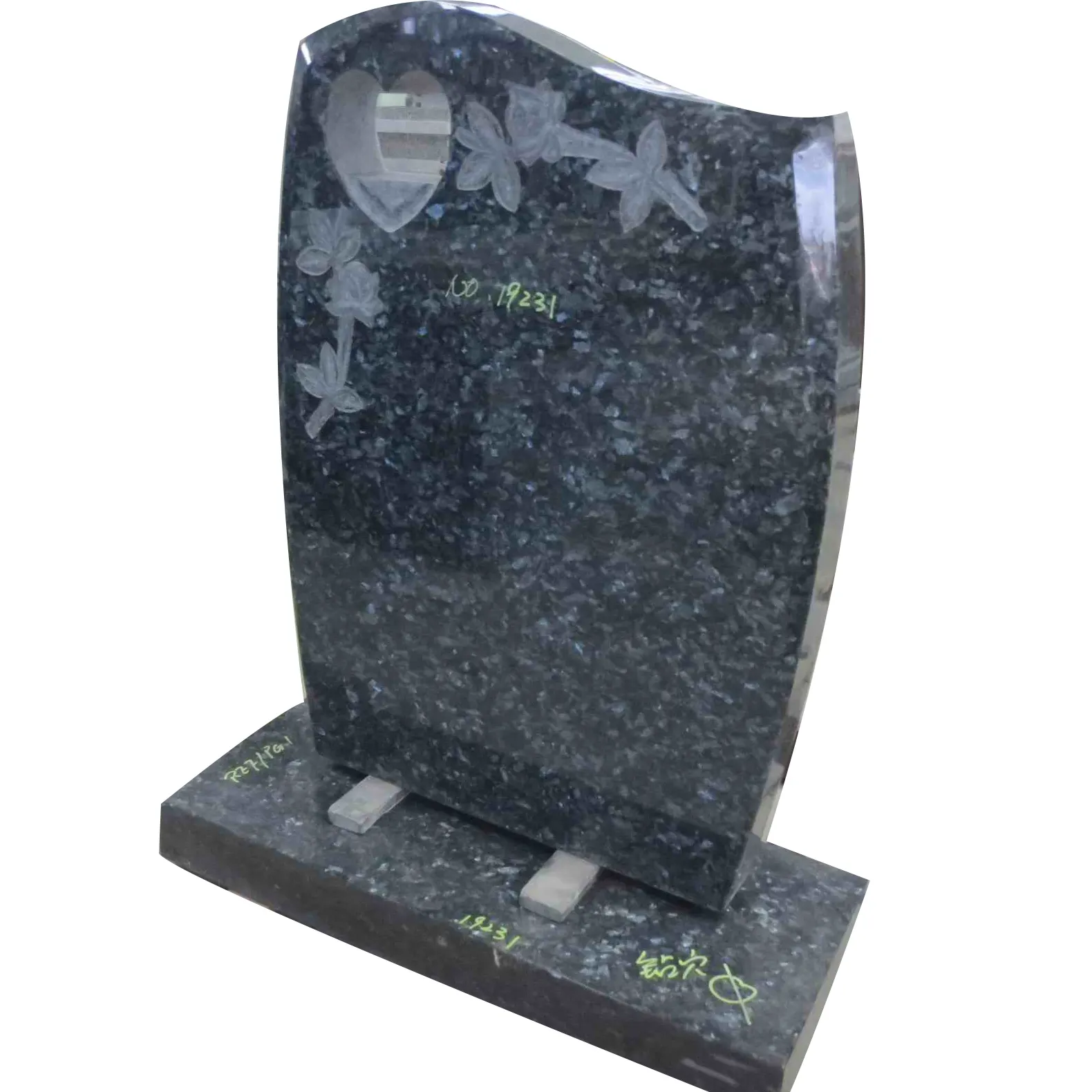 Hot-vendita moval forma granito lapide per la tomba di pietra monumento lastra.