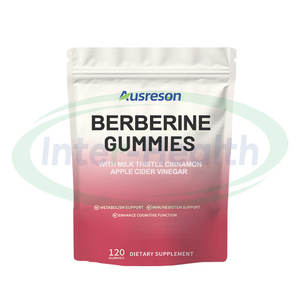 Ausreson OEM Vegan Berberine Gummies bağışıklık metabolizması takviyeleri süt Thistle tarçın Gummies şekersiz Berberine Gummies - Product Image 1