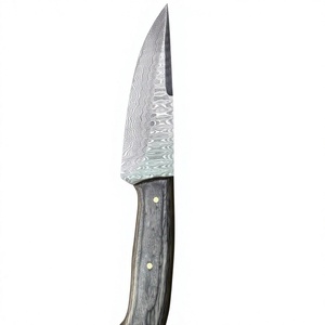 Cuchillo de acero de Damasco con mango de madera, borde liso, herramienta de corte multiusos, cuchillos para venta en línea a bajo precio. - Product Image 3