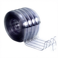 Rideaux en bande de PVC souple transparent coloré, épaisseur 2mm-6mm, surface lisse pour découpe et moulage
