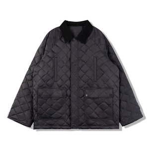 Automne hiver nouveauté manteau matelassé classique de Style britannique rétro Gentleman imperméable léger tricoté mince chaud - Product Image 3