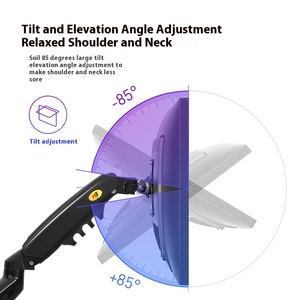 NB F160 Màn hình Kép màn hình máy tính đứng cánh tay-loại Máy tính để bàn với 90 độ nghiêng Sản phẩm mới xoay kệ lên Lift 90 độ - Product Image 4