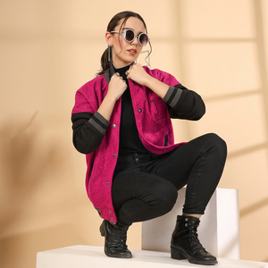 <b>Women's</b> Charcoal Casual Button-Up Overshirt <b>Jacket</b> | Fashion Streetwear Shacket | Lightweight Layering <b>Jacket</b> | Autumn & <b>Spring</b> - Product Image 1