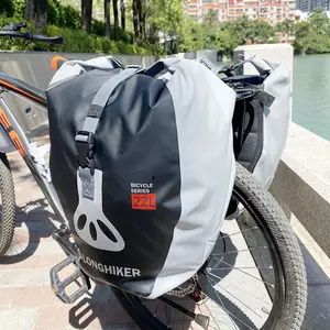 Bolsa lateral resistente a la lluvia para bicicleta, bolsa de almacenamiento de accesorios de ciclismo largo, resistente al agua, 50L, línea tibetana, Sichuan