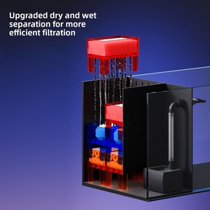 JSD Modern Glass Desktop Aquarium All-in-One Side Filter Silent Pump Water <strong>Change</strong>-Free Mini Eco Fish Tank Box - Product Image 5