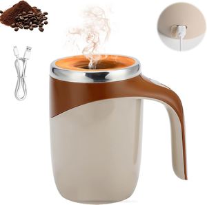 2025 Upgrade Reusable Coffee Mug Rechargeable Electric Self Stirring Coffee Mug Rotatable Metal Coffee Mugs High Speed Mixing - Product Image 1