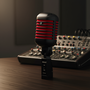 Micrófono Dinámico Vintage iDoo XLR con Cable, Micrófono Unidireccional Clásico Retro para Estudio, Equipo de Grabación Profesional - Product Image 2