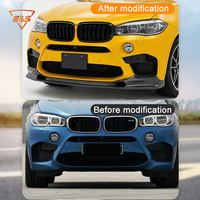 Piezas Automotrices ES, Alerón Delantero de Fibra de Carbono Estilo 3D Negro para BMW Serie M X5M X6M F85 F86, Kit de Carrocería